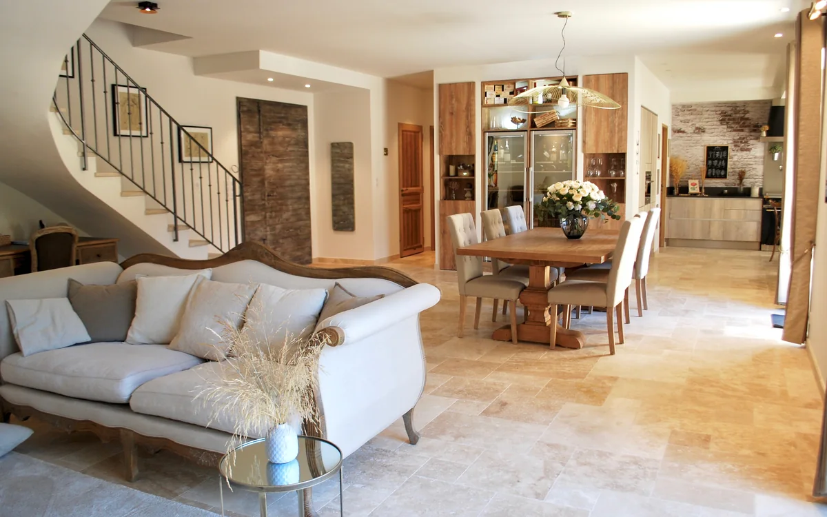 Living and dining room kept spotless on a regular schedule